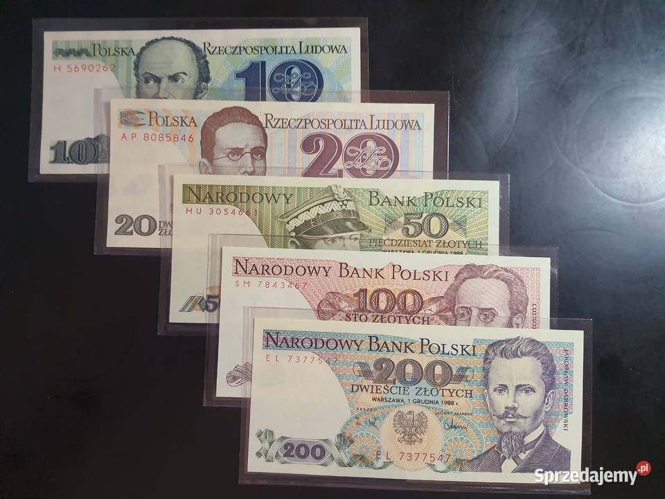 PROMOCJA Zestaw banknotów PRL 17 stan UNC Warszawa
