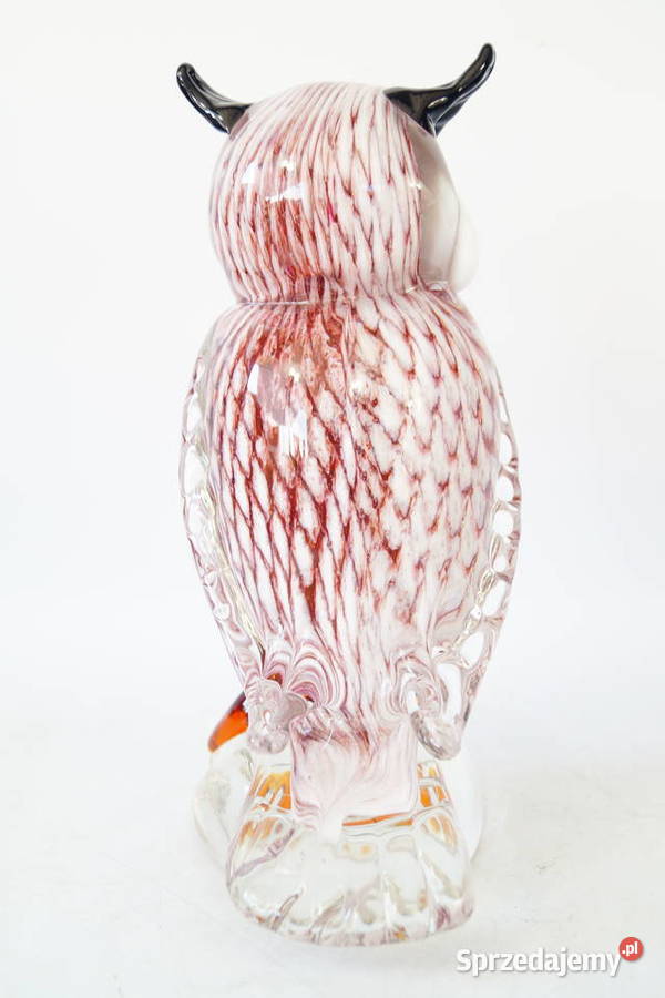 Figura szklana figura Murano style SOWA symbol wielkopolskie sprzedam