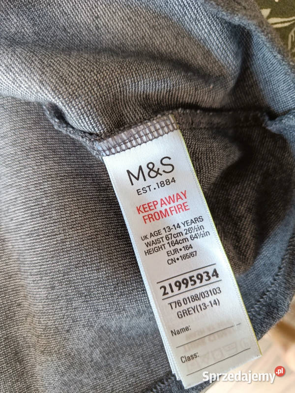 Szara krótka spódniczka MarksSpencer r XS 34 Bez wzoru Dąbrowica sprzedam