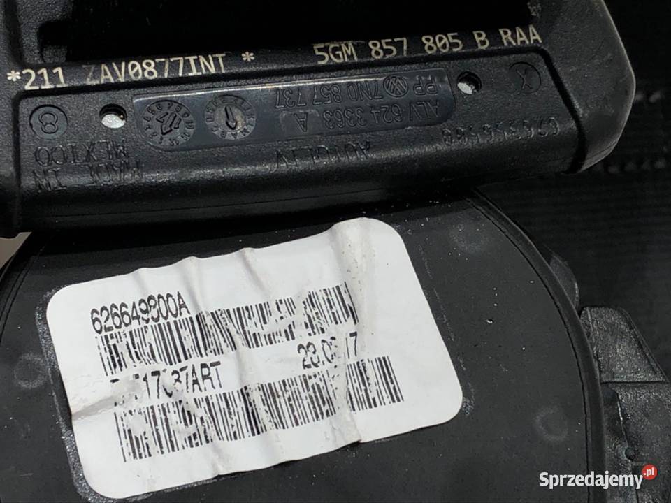 PAS BEZPIECZEŃSTWA LEWY TYŁ VW GOLF VII Motoryzacja sprzedam