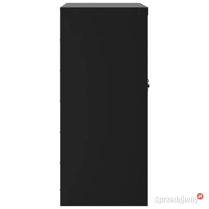 Szafka na dokumenty czarna 79x40x90 stalowa Meble Warszawa