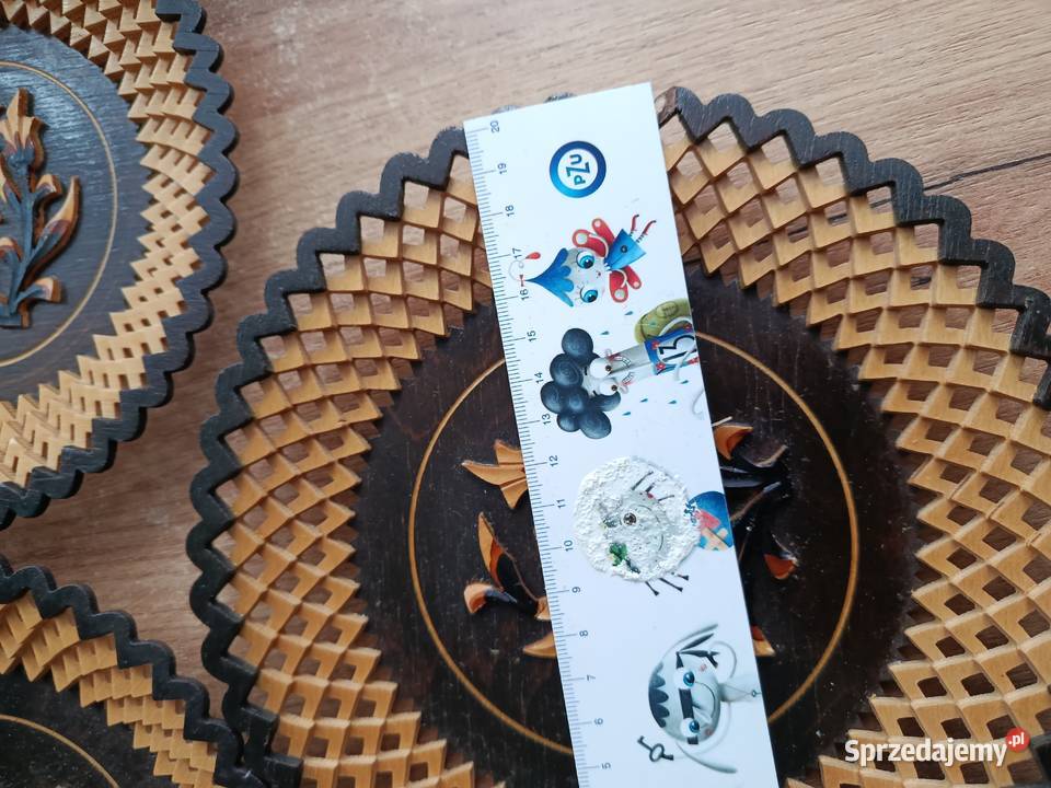 Sprzedam zestaw talerzy drewniane cepelia Choszczno