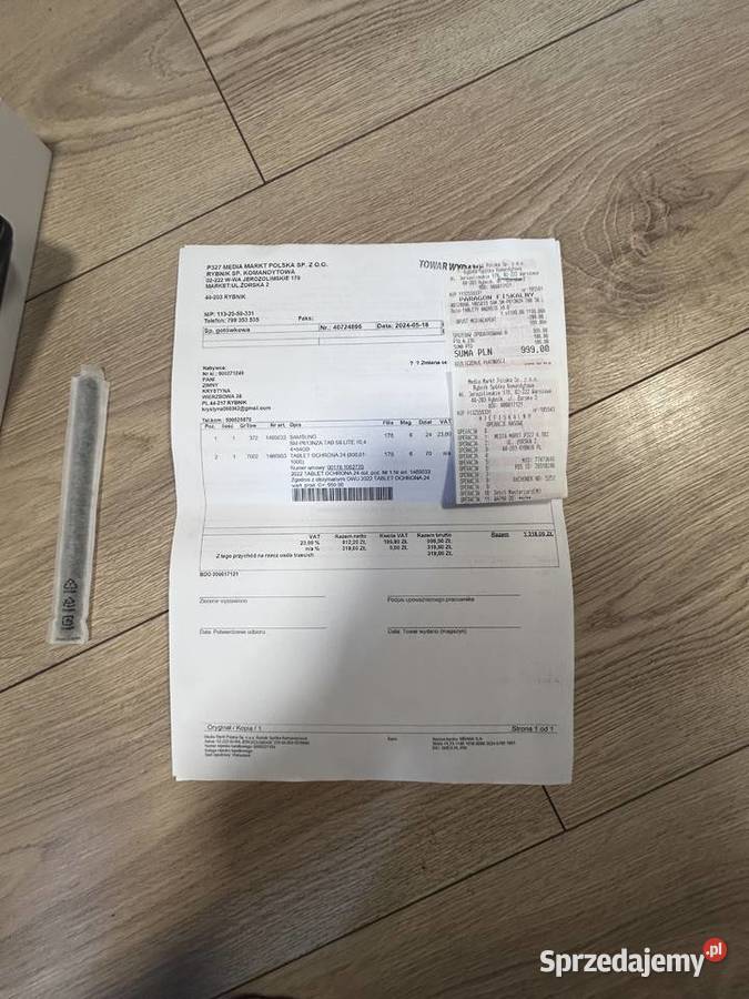 Tablet Samsung Tab S6 Lite z SIM SMP613 Rysik Rybnik sprzedam