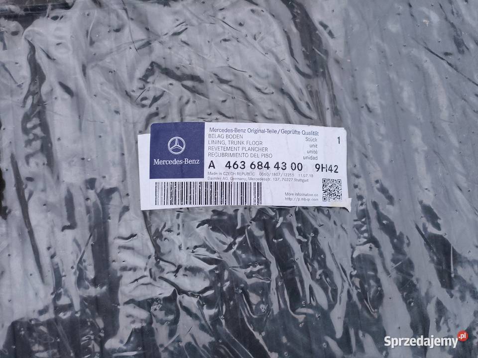 Oryginalne dywaniki gumowe Mercedes G W463A Bolewice