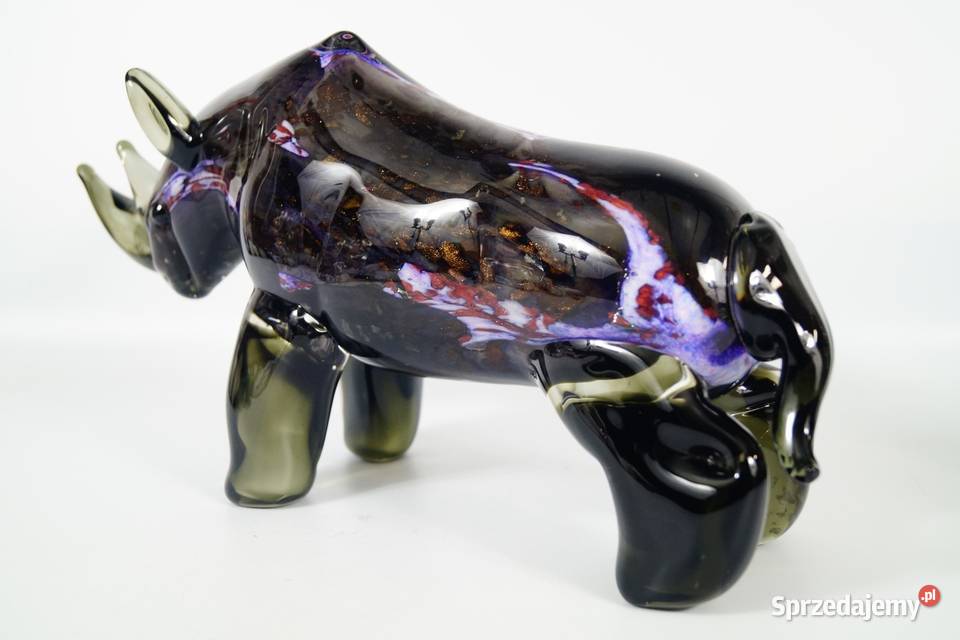 Murano style figura szklana NOSOROŻEC Gizałki