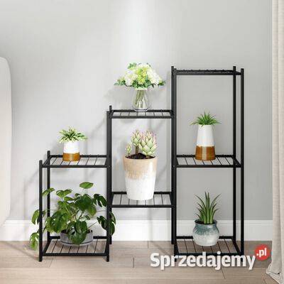 vidaXL Stojak na kwiaty 83x25x80 czarny Warszawa sprzedam
