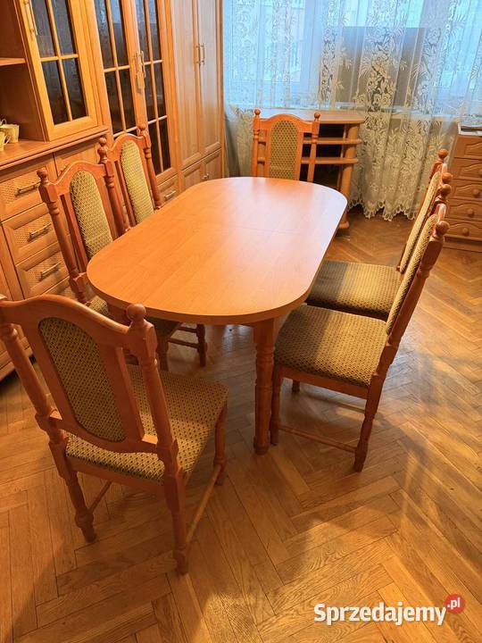 Stół z 6 krzesłami Lubań