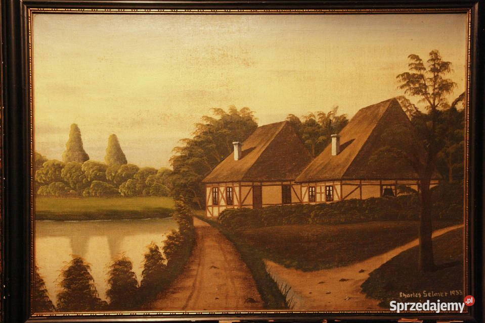Charles Selmer z 1933 r Stary obraz malowany na Malarstwo Wałcz
