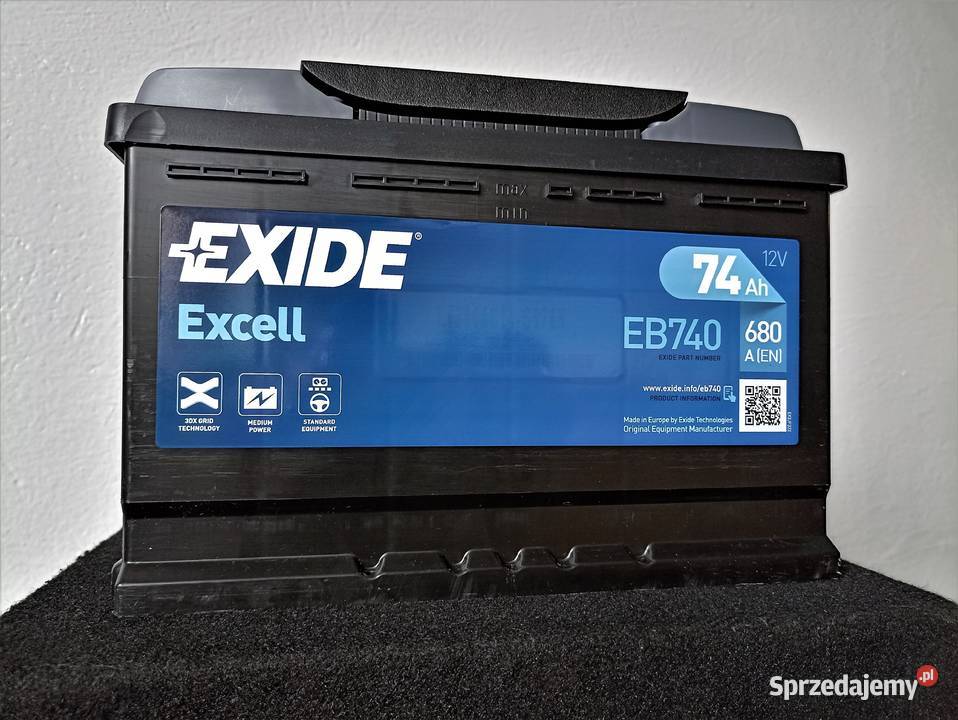 Akumulator Exide Excell 74Ah 680A EN PRAWY PLUS łódzkie Piotrków Trybunalski sprzedam