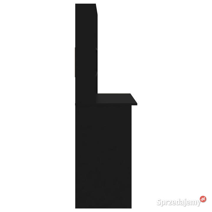 Biurko z półkami czarne 102x45x148 materiał Warszawa