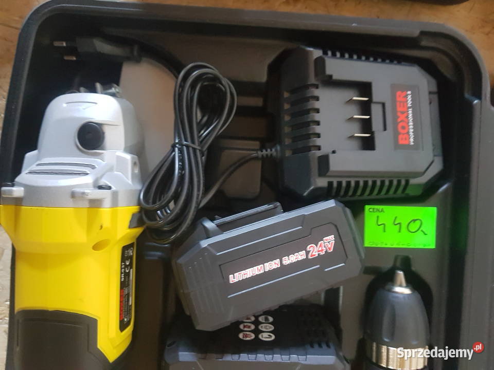 SZLIFIERKA KĄTOWA AKU 125MM WKRĘTARKA AKU 24V5Ah wielkopolskie Głogowa