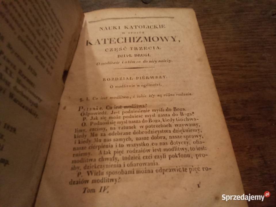 Nauki katolickie w sposób katechizmowy 1830 Cen Pozostałe Warszawa