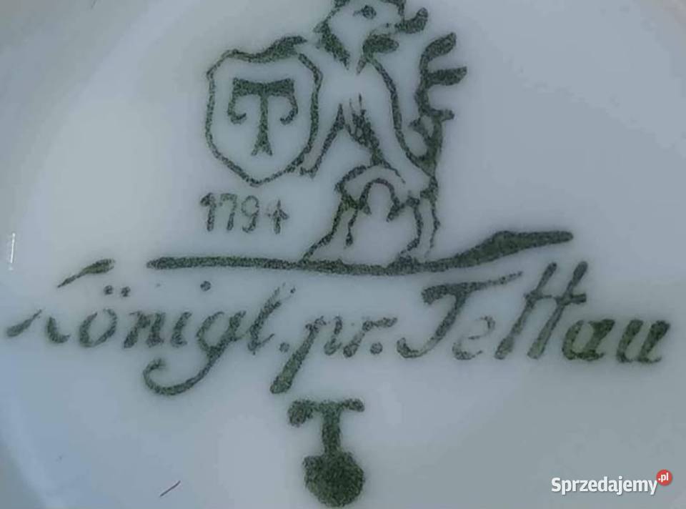 Kniglich Tettau privilegierte Porcelana Art Deco łódzkie Pabianice