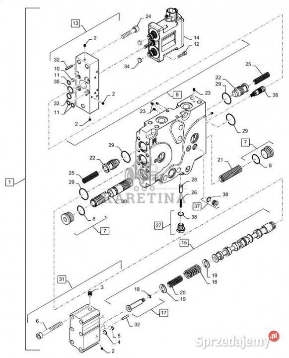 Holland T6090 T6070 Regen zawor hydr lh valve wielkopolskie