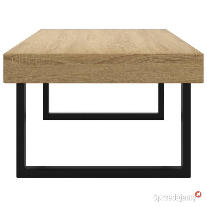 Stolik kawowy jasnobrązowoczarny 120x60x40 MDF i Warszawa sprzedam