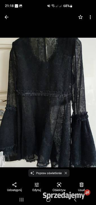 Vintage bluzka z koronka Bluzki i koszule Gdynia sprzedam