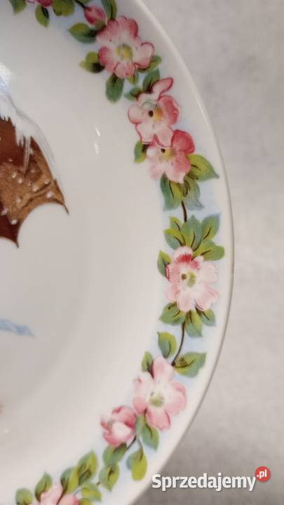PORCELANOWY KOLEKCJONERSKI TALERZ Christine Holm podlaskie Augustów