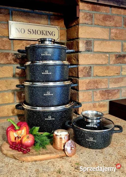 komplet garnków marmurkowych małopolskie Szczawnica