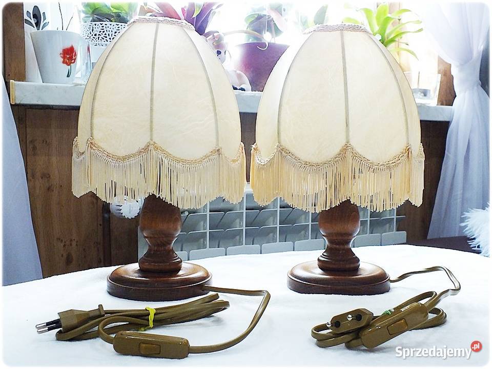 Stare Lampki Nocne Retro z prawdziwej cienkiej Żary