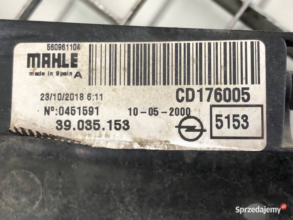 WENTYLATOR CHŁODNICY OPEL CORSA E 14 90 39035153