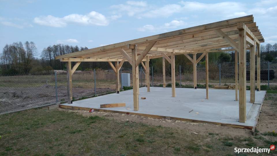 Wiata garażowa 105 garaż drewniany Kozienice