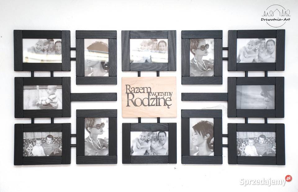 Czarna Galeria Ścienna Z Typografią Ramki Na Lublin