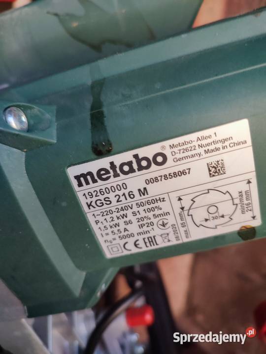 Ukośnica Metabo KGS 216 Dulcza Wielka sprzedam