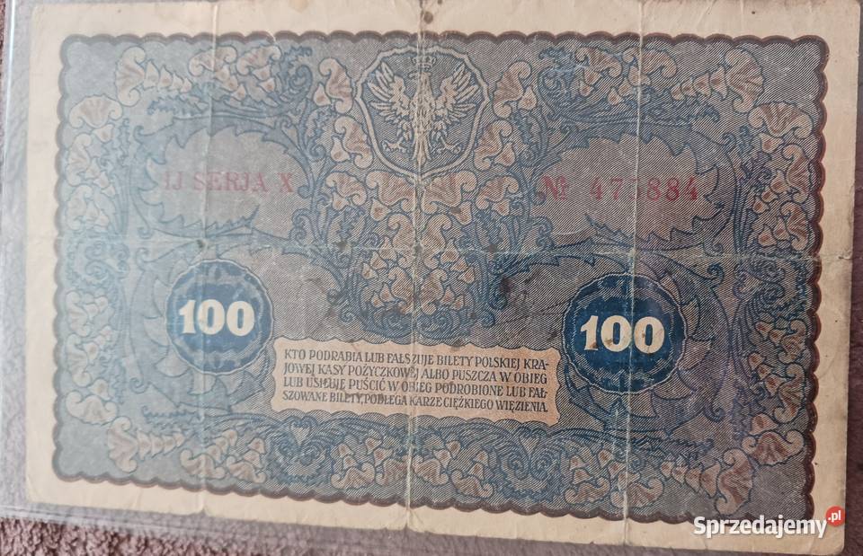 100 Marek Polskich 1917 r IJ Seria Xbez