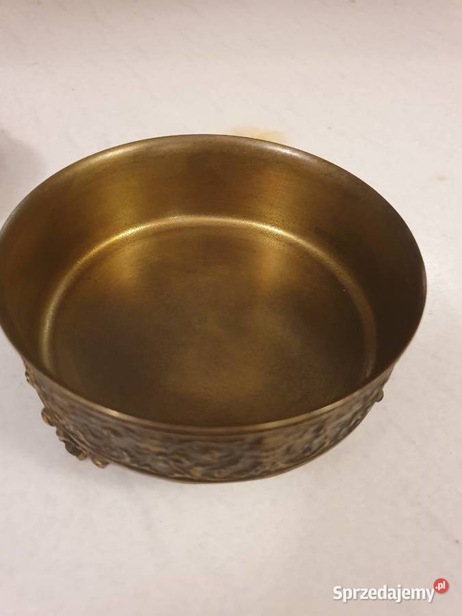 Stare puzderko z pokrywką na biżuterię met lubelskie Lublin sprzedam