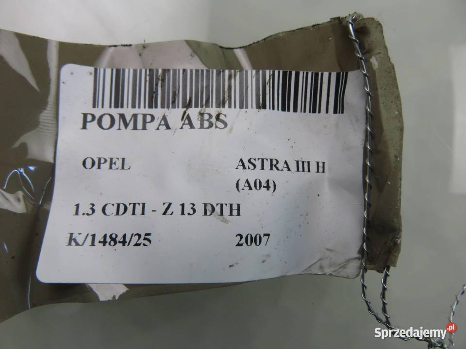 POMPA ABS OPEL ASTRA III H 13157576BE osobowe małopolskie