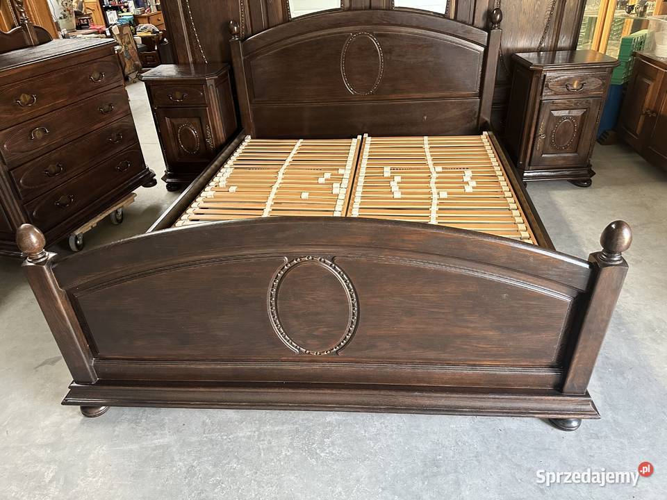Elegancka dębowa sypialnia łóżko 160 szafki Sławoszewek sprzedam