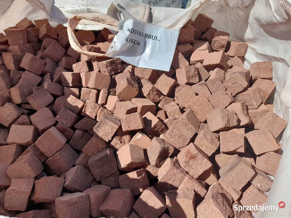Kostka Piaskowiec Czerwony łupana 6x8 Podłoża Sieradz