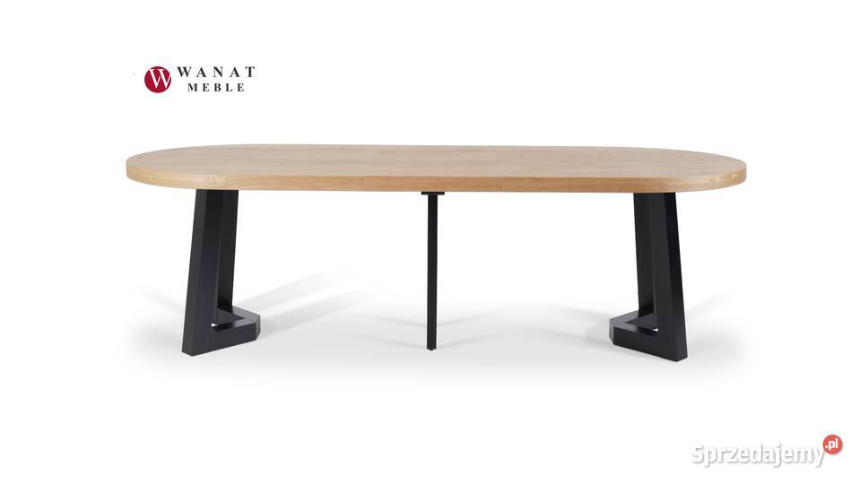 Stół Okrągły Flamingo fi 100 rozsuwany 250 Dąb 76cm Woźniki
