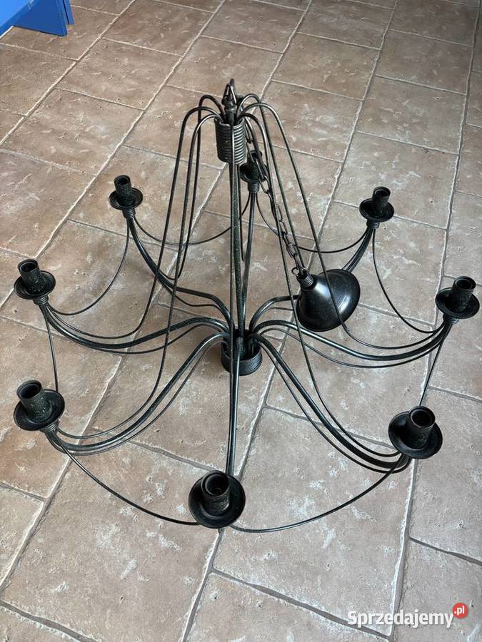 Lampa Żyrandol wiszący czarny w stylu