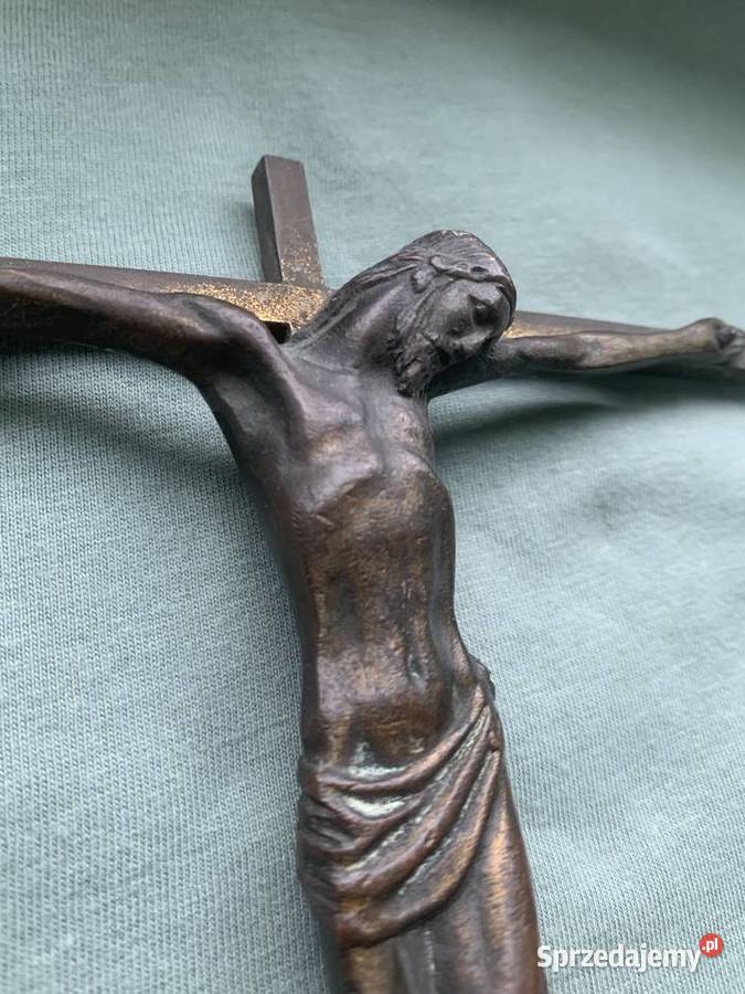 Krzyżyk na ścianę Jezus brąz łódzkie Łowicz
