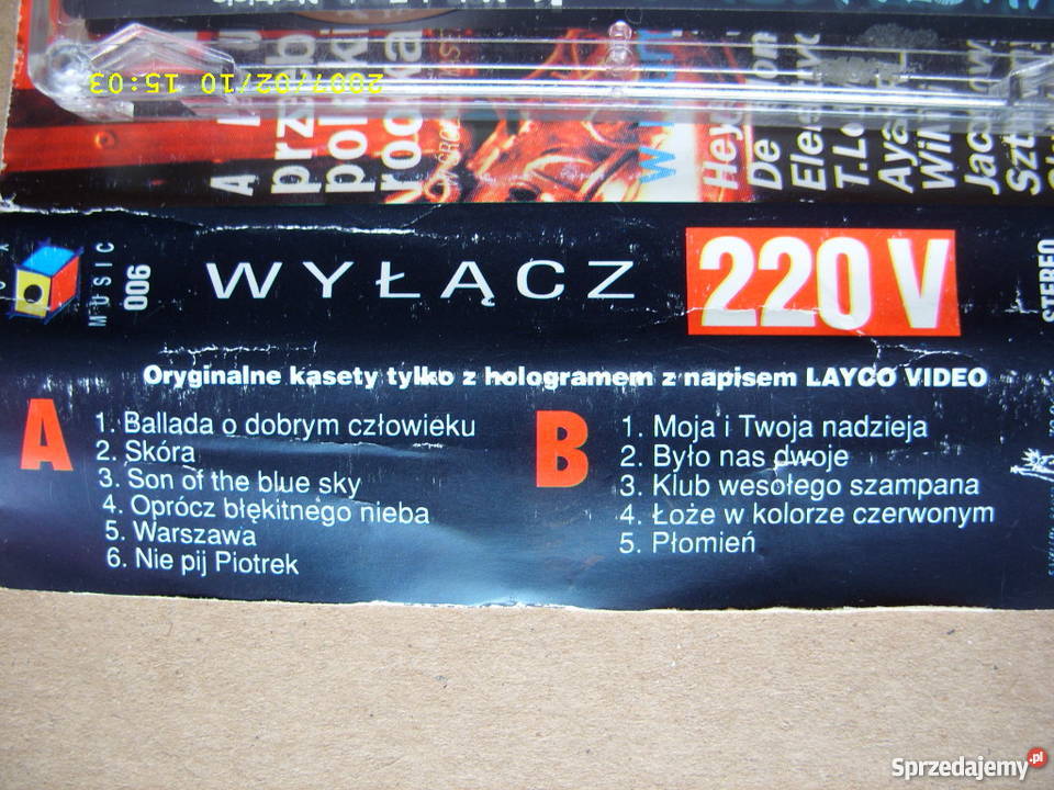 Skladanka kaseta WYLACZ 200 VAKUSTYCZNIE dolnośląskie Wołów