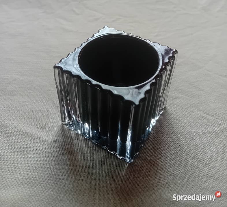 Świecznik Tealight szkło częścowo malowane na wielkopolskie Koźminek