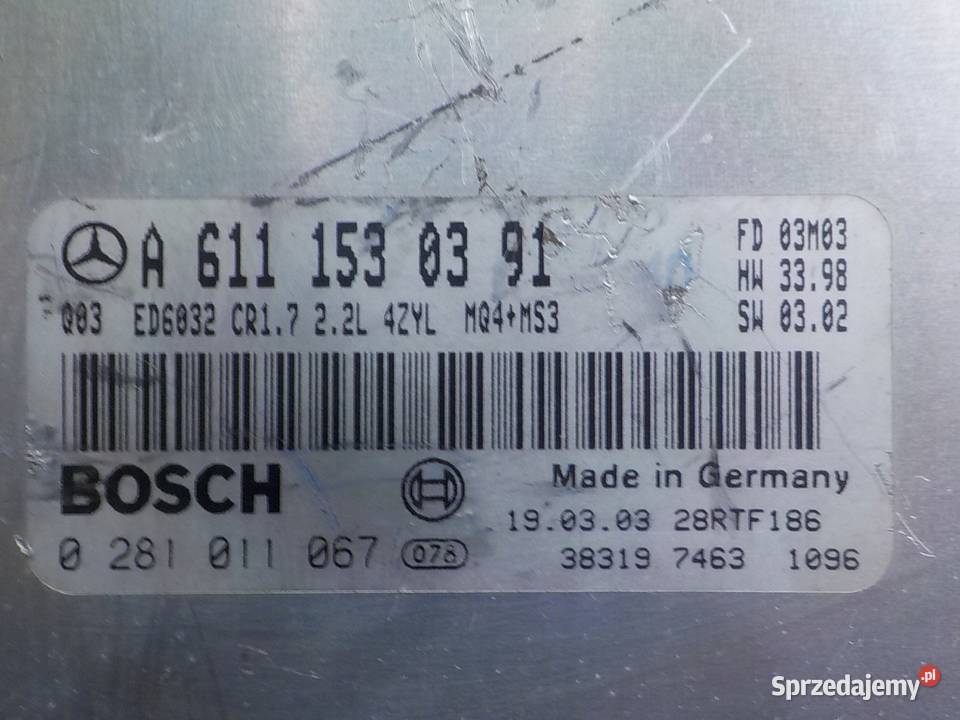 MERCEDES VITO W639 II 22 CDI 03r sterownik Suków