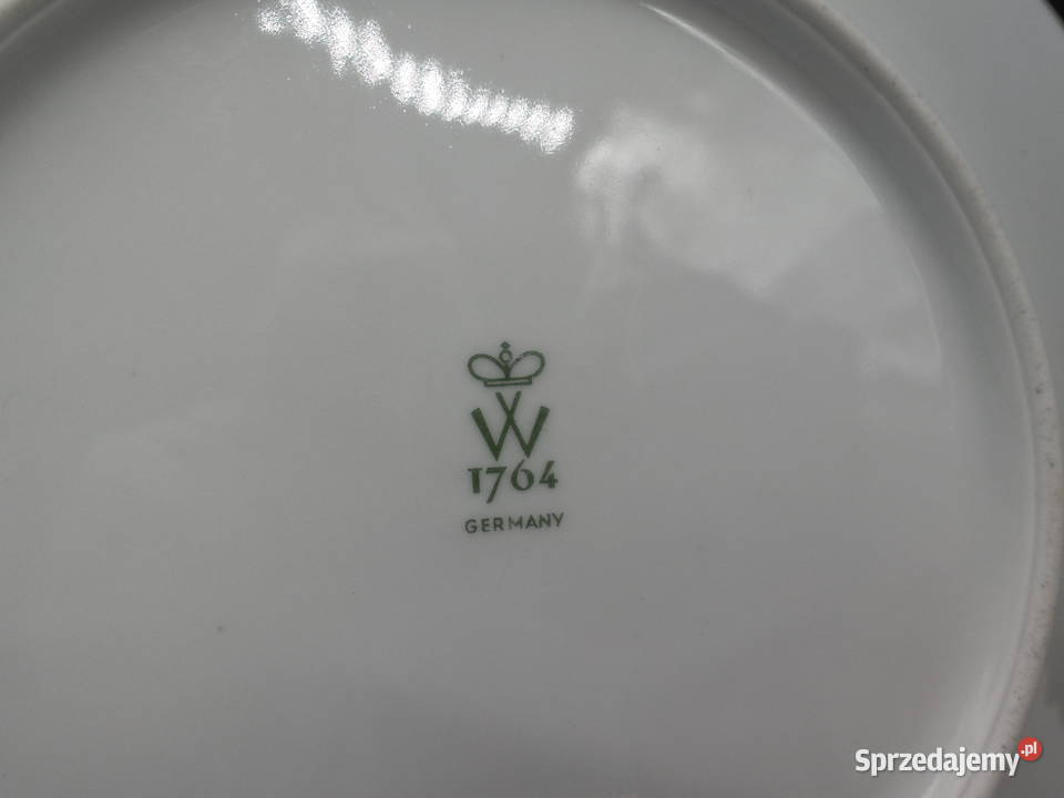 Talerzyki deserowe 6 z motywem myśliwskim VEB Porcelana i szkło sprzedam