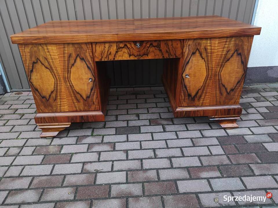 Biurko ARTDECO Orzech Zgrabne Stare Antyk Swarzędz