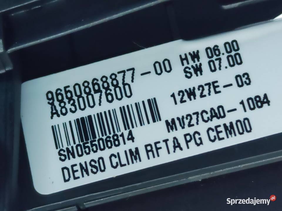 Panel Klimatyzacji Prawy Przód Citroen C4 Picass Motoryzacja wielkopolskie Pleszew