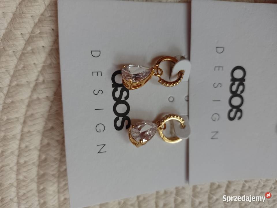 ASOS Bogato zdobione kolczyki Biznesowe Gold Kraków sprzedam