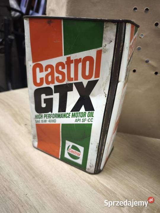 Puszka Castrol GTX 15W40 kolekcja vintage PRL Kraków sprzedam