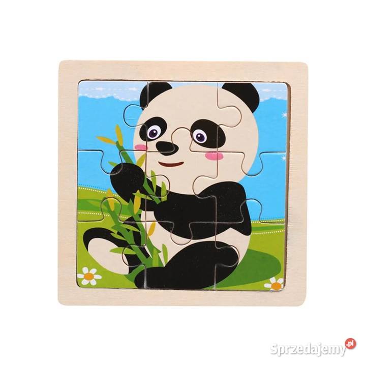 Drewniane puzzle dzieci montessori 9 elementów Płock sprzedam