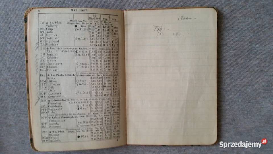 Rocznik Almanack 1927 till Stockholms horisont lubelskie Puławy