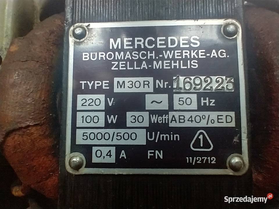 MercedeswerkeAG zella Mehlis 220V 50Hz 100w Łódź sprzedam
