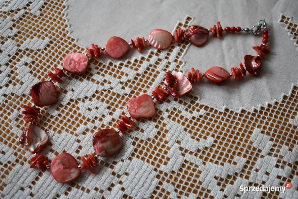 Naszyjnik masa perłowa koral Warszawa