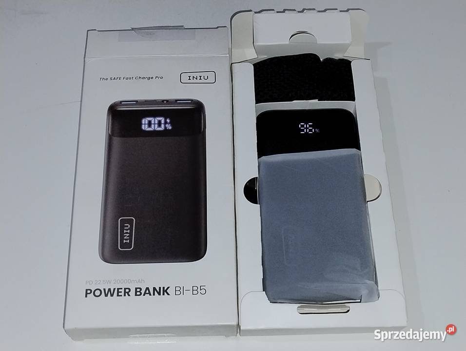 INIU Powerbank 20000mAh 225W Szybkie Ładowanie Witnica
