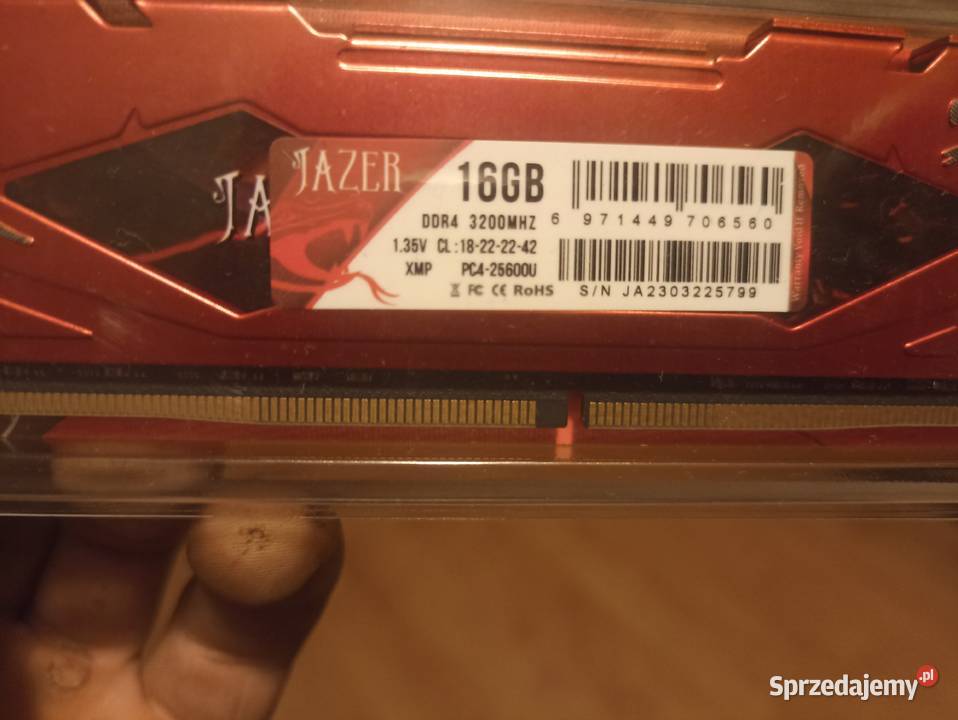 Jazer 16 GB DDR4 3200MHZ pamięć RAM Wiśnicz Mały sprzedam