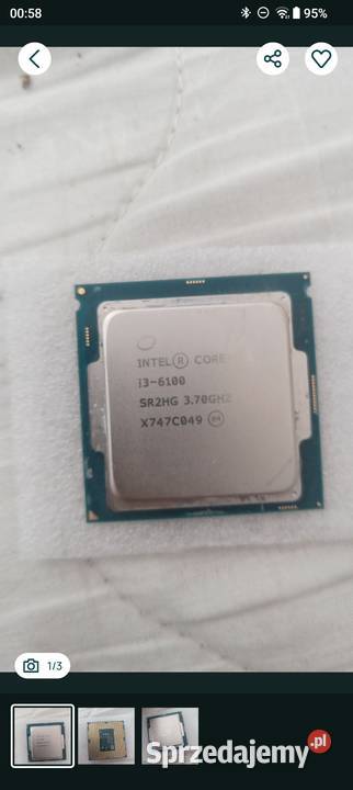 Intel i3 6100 sr2hg Tursk